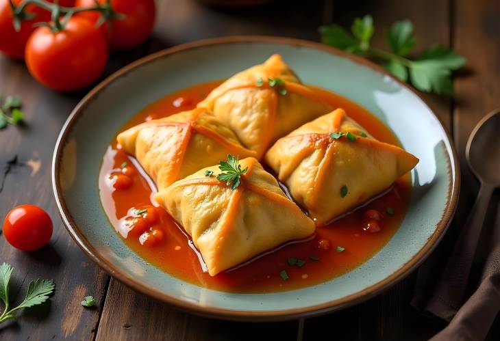 Mouthwatering Samosas with Tomato Sauce